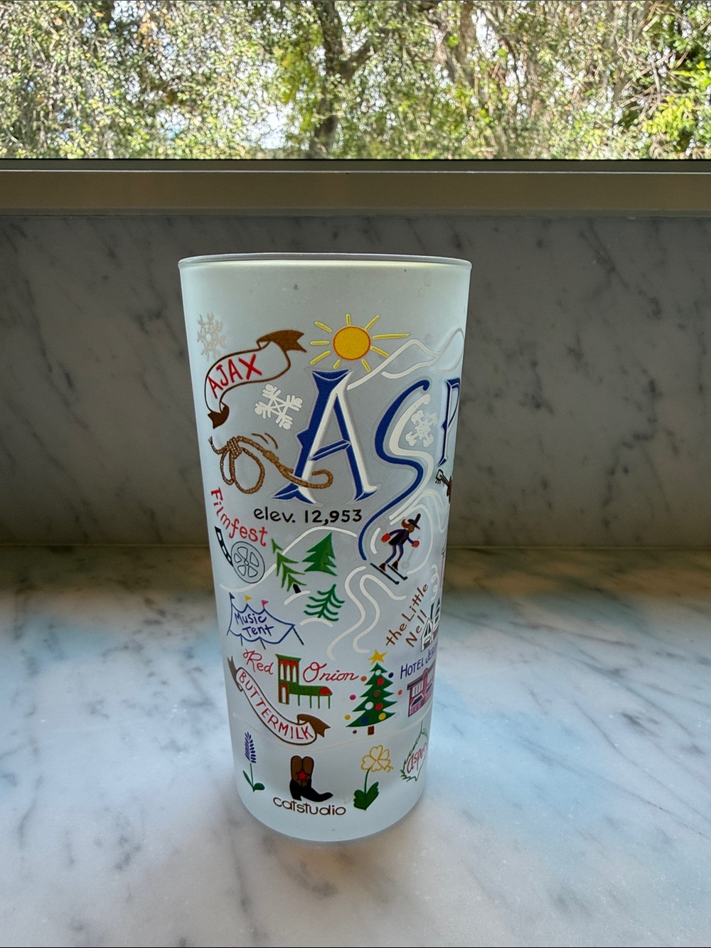 CatStudio Aspen Frosted Glass with Colorful Graphics